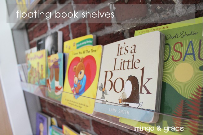 mingo & grace || FLOATING BOOKSHELVES