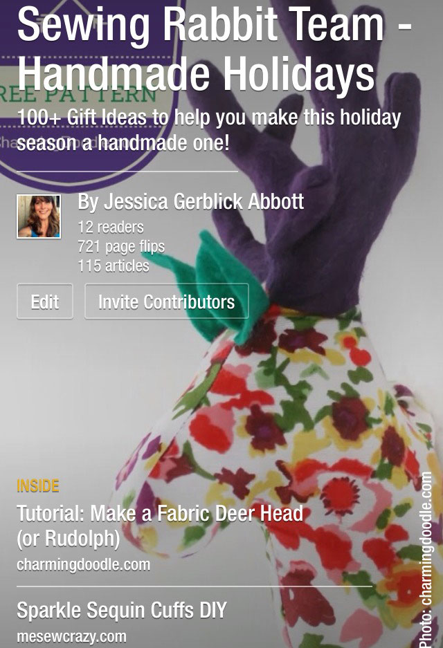 The Sewing Rabbit Team's Handmade Holidays Magazine, with 100+ Sewing Patterns & Tutorials to get your inspired this holiday season!